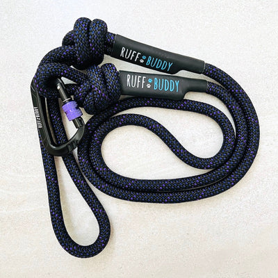 5ft Knotted Climbing Rope Leash - Panther