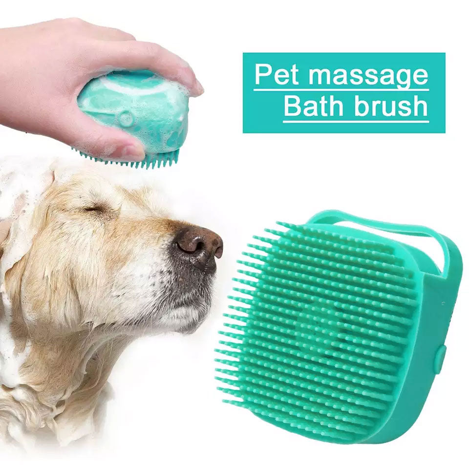 Aqua-Soap Dispenser Dog Washing Brush Golden Retriever