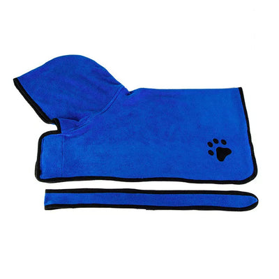 Blue Dog Robe lying flat